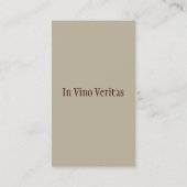 Elegant Vintage Wine Bar Business Card (Back)