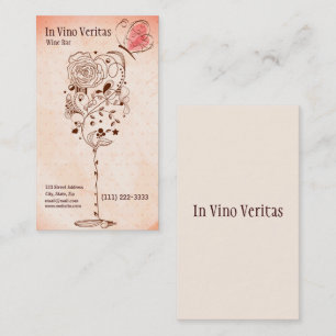 Elegant Vintage Wine Bar Business Card