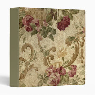 Elegant Vintage Wine Rose Rose Binder