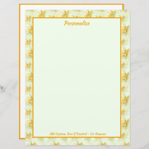 Elegant Vintage Yellow Daffodils Floral Flower