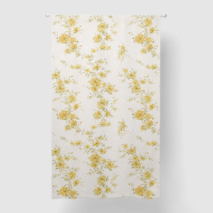 Elegant Vintage Yellow Roses Floral Pattern Blackout Curtains