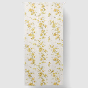 Elegant Vintage Yellow Roses Floral Pattern Blackout Curtains
