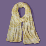 Elegant vintage yellow toile de jouy scarf<br><div class="desc">Vintage retro light yellow toile de jouy Scarf. Enhance your wardrobe with the timeless elegance of toile de jouy vintage designs, inspired by the exquisite patterns of french hot pink scenes. These sophisticated Toile prints are an all time rage at the moment, beautiful designs that bring natural beauty and charm....</div>