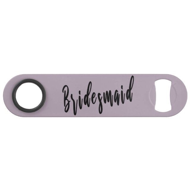 Elegant violet & black bridesmaid bar key (Front (Horizontal))