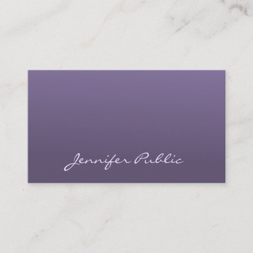 Elegant Violet Chic Professional Design Modern Business Card