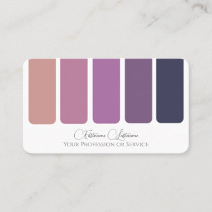 Elegant violet color palette calligraphy QR-Code Business Card