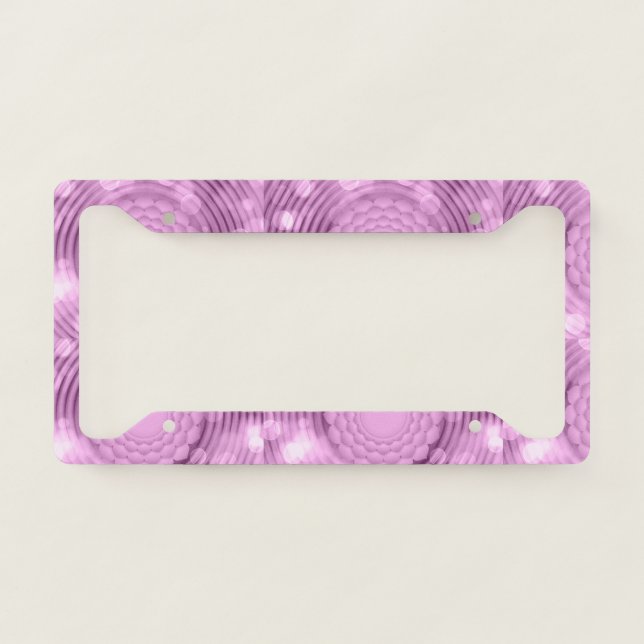 Elegant Violet Crown Chakra Zen Yoga Meditation License Plate Frame (Front)