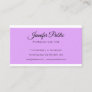 Elegant Violet Design Modern Simple Plain Trendy Business Card