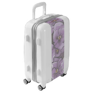 Elegant Violet Flowers Lesbian Wedding Suitcase