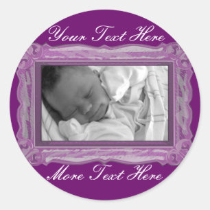 Elegant Violet Frame Stickers