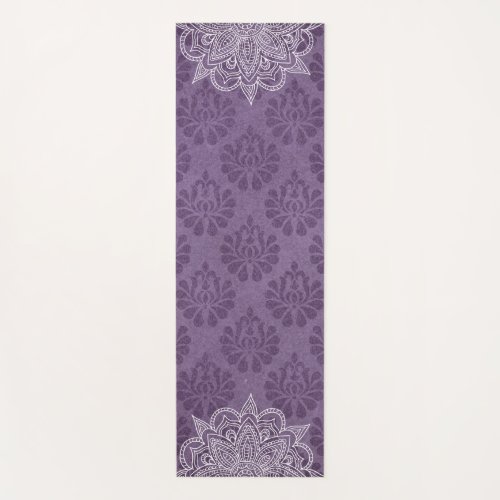 Elegant Violet Oriental Mandala Yoga Mat