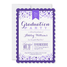 Elegant Violet Purple & White Graduation Party