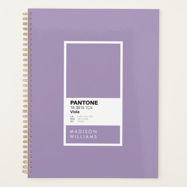 Elegant Violet Spiral Notebook | Custom Minimalist (Front)