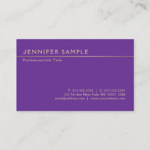 Elegant Violet Trendy Silk Finish Modern Luxury Business Card