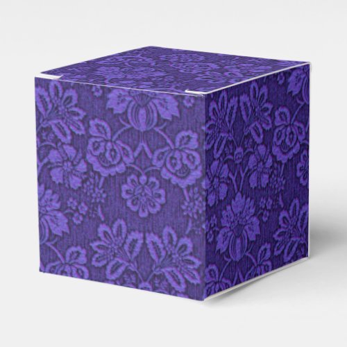 Elegant Violet Vintage Damask Favor Boxes