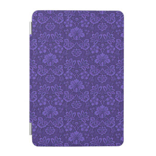 Elegant Violet Vintage Damask Pattern iPad Mini Cover