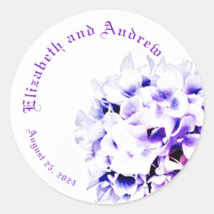 Elegant Violets Classic Round Sticker