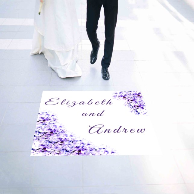 Elegant Violets Wedding Floor Decals (Wedding)