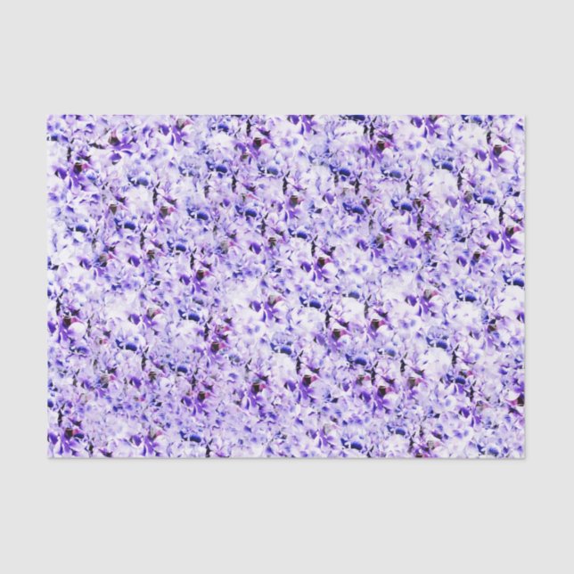Elegant Violets Wedding Tissue Paper (Front)