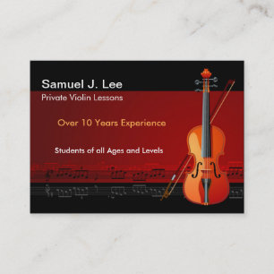 Elegant Violin Lessons Business Card