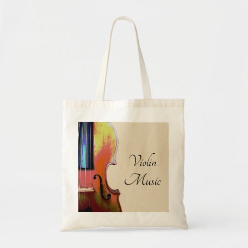 Elegant Violin Music Tote Bag