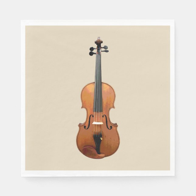 Elegant Violin Orchestra Napkins (Front)