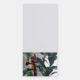Elegant Violin Scroll Magnetic Notepad