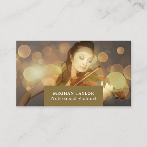 Elegant Violinist Professional Violinist Business Card