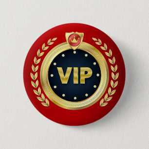 Elegant VIP Access Badge Pinback Button