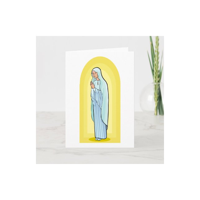 Elegant Virgin Mary Catholic Religious Card (Creator Uploaded)