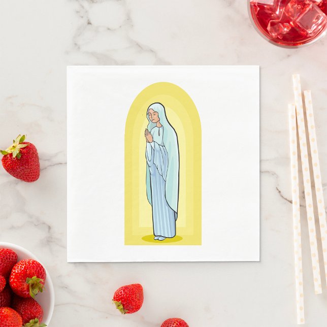 Elegant Virgin Mary Catholic Religious Napkins (Creator Uploaded)