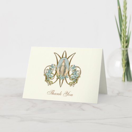 Elegant Virgin Mary Religious Catholic Floral