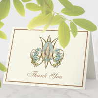 Elegant Virgin Mary Religious Catholic Floral