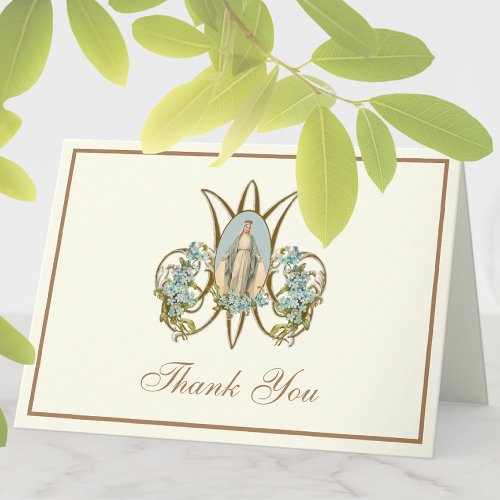 Elegant Virgin Mary Religious Catholic Floral