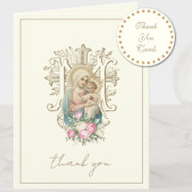 Elegant Virgin Mary Religious Catholic Floral