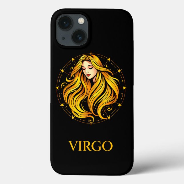 Elegant Virgo Zodiac Illustration Featuring Case-Mate iPhone Case (Back)