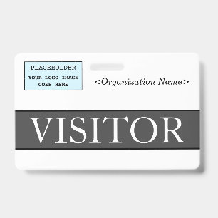 Elegant "VISITOR" Badge