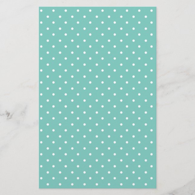 Elegant Vista Cyan Blue Polka Dot Pattern (Front)