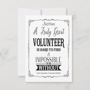 Elegant volunteer appreciation week thank you card