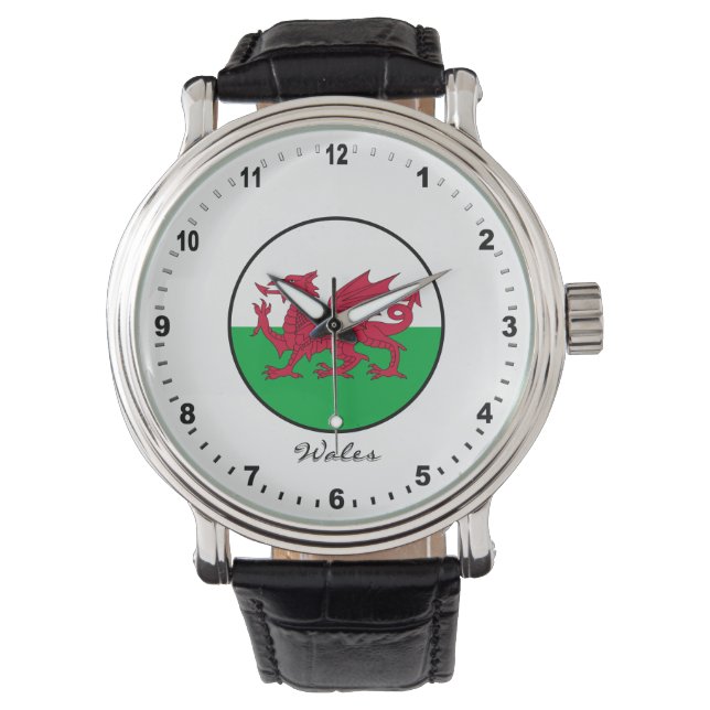Elegant Wales Watch & Welsh Flag / Cymru (Front)