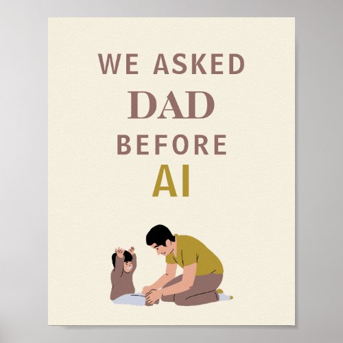 Elegant Wall Art Poster | dad life | gift for dad