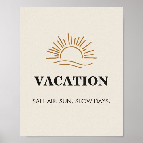Elegant Wall Art Poster | vacation
