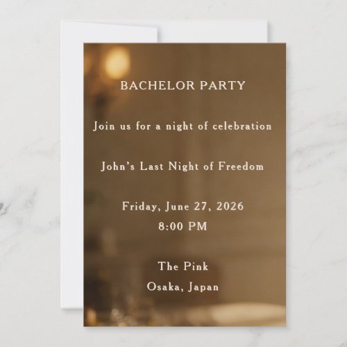 Elegant Warm Bachelor Party