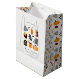 Elegant Warm Cozy Autumn Essential Baby Shower Medium Gift Bag