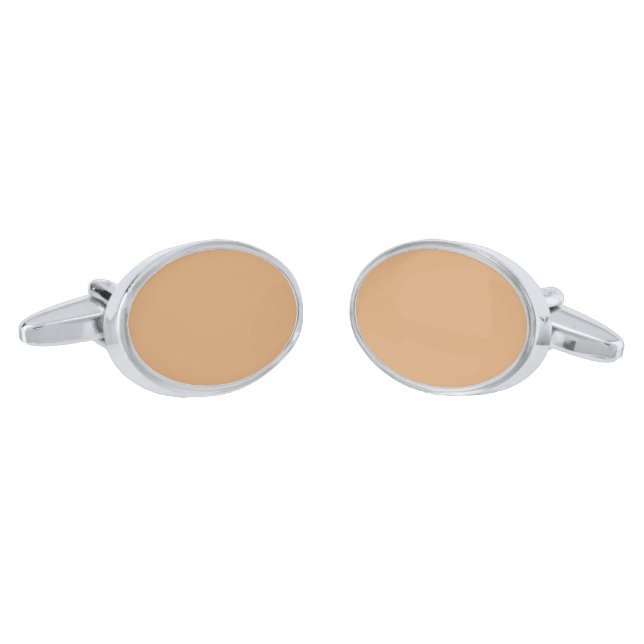 Elegant Warm Sand Cufflinks (Angled)