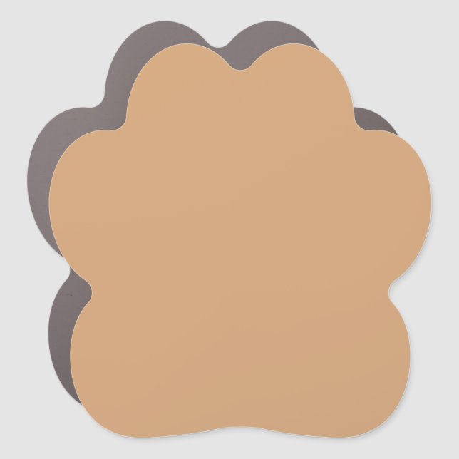 Elegant Warm Sand Paw Print Car Magnet (Front)