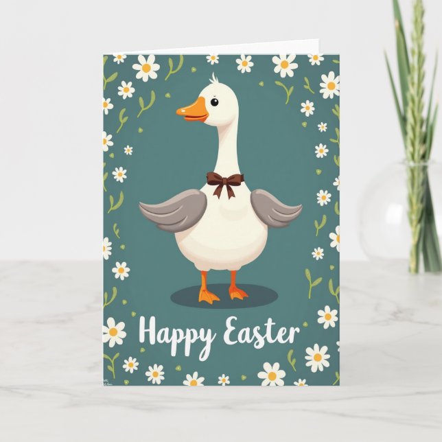Elegant Water Bird Spring Card (Front)