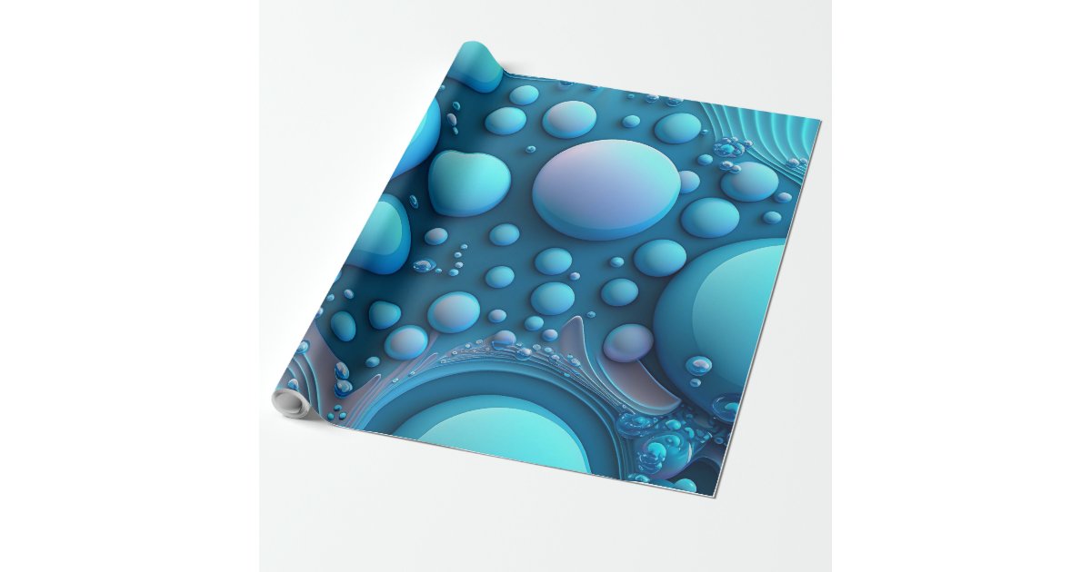 Elegant Water Bubble Wrapping Paper Zazzle