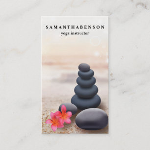Elegant Water Color Logo Zen Yoga Healing Health B Business Card