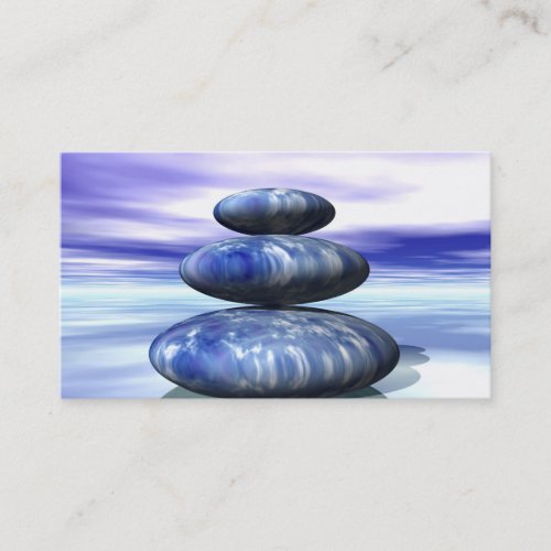 Elegant Water Color Logo Zen Yoga Healing Health Business Card